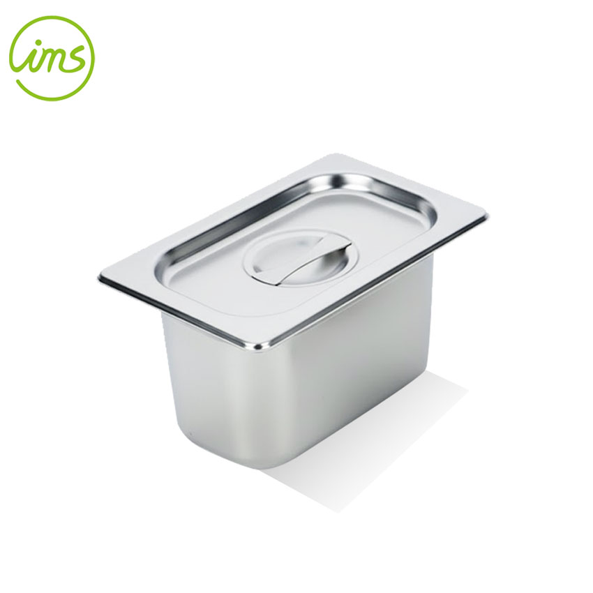 1/9 Size Stainless Steel Deep Steam Table Pan with Tight-Fitting Lid
